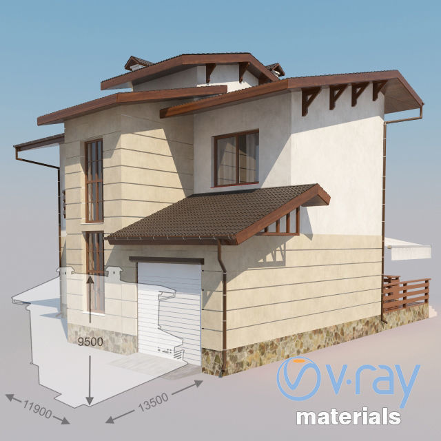 4 Private houses  3D Model Collection_18