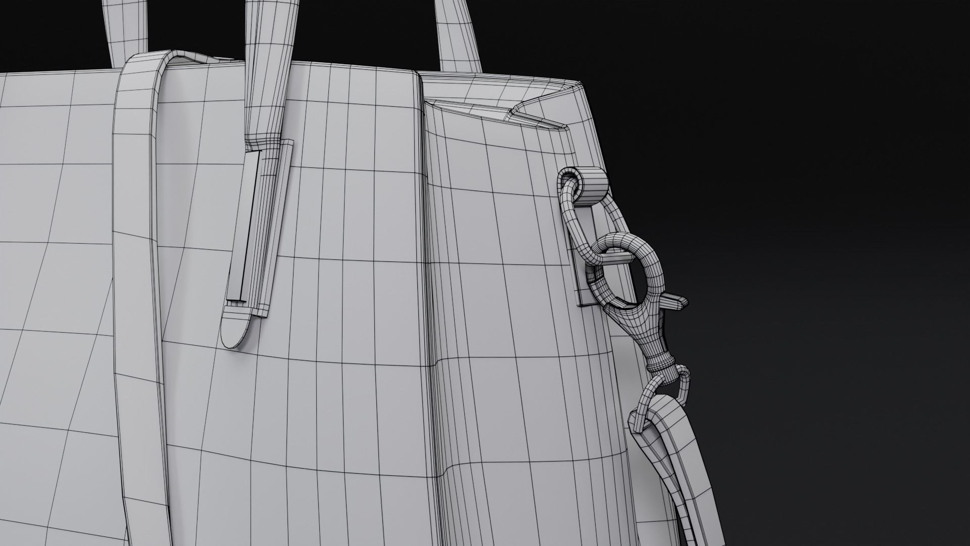 Ladies handbag - Low Poly  Low-poly 3D model_7