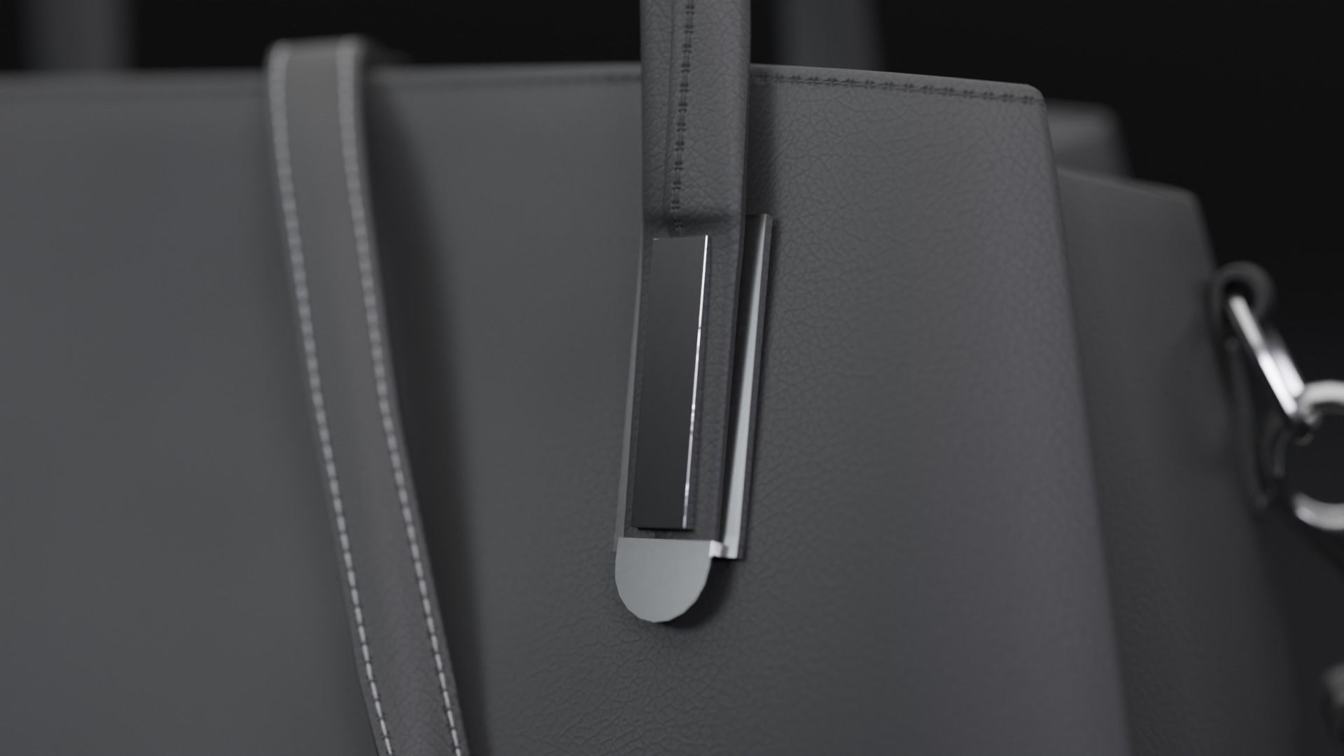 Ladies handbag - Low Poly  Low-poly 3D model_10