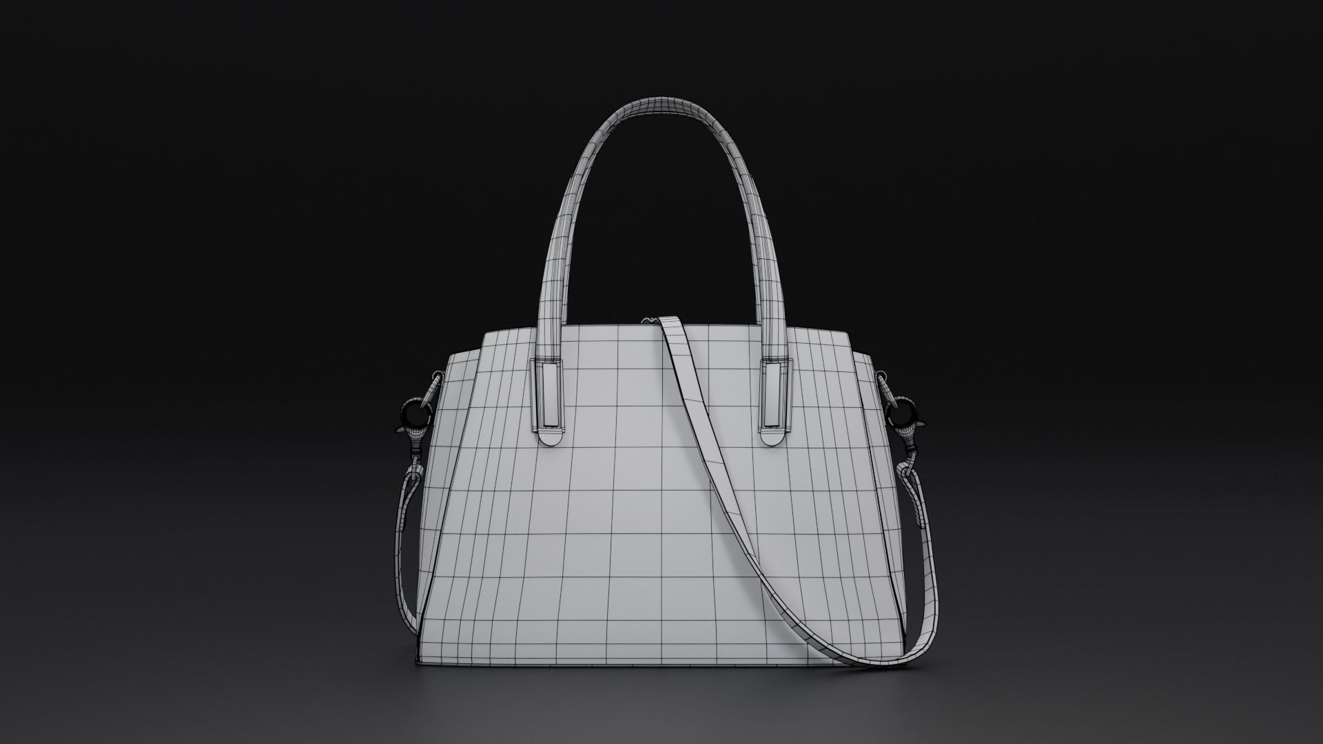 Ladies handbag - Low Poly  Low-poly 3D model_1