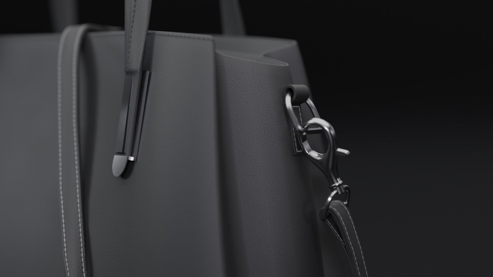 Ladies handbag - Low Poly  Low-poly 3D model_6