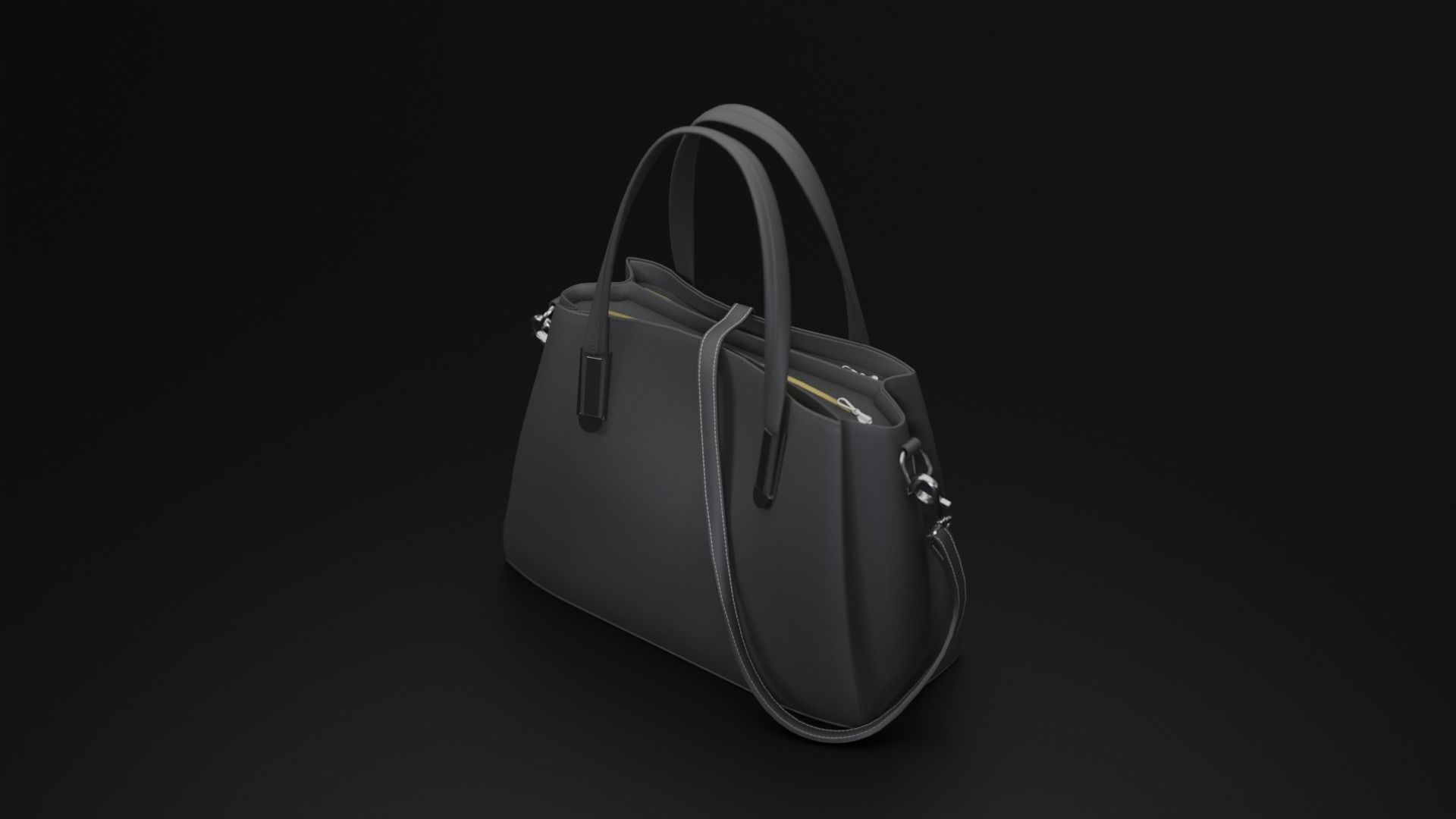 Ladies handbag - Low Poly  Low-poly 3D model_2