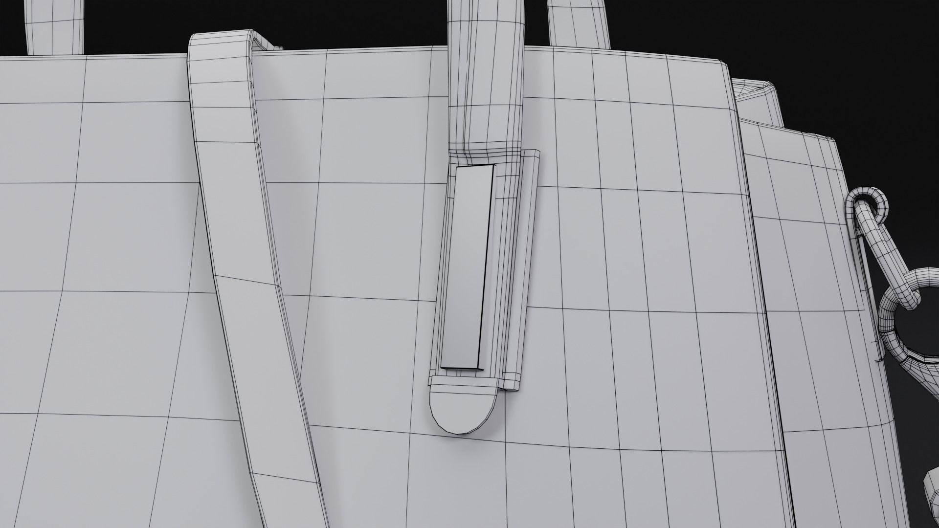 Ladies handbag - Low Poly  Low-poly 3D model_11