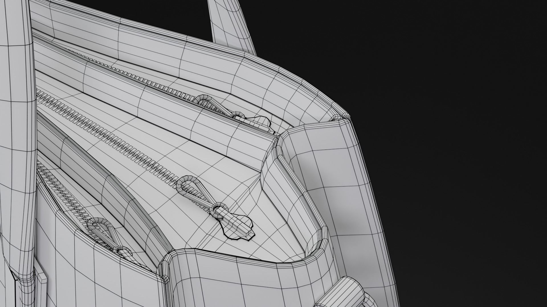 Ladies handbag - Low Poly  Low-poly 3D model_9