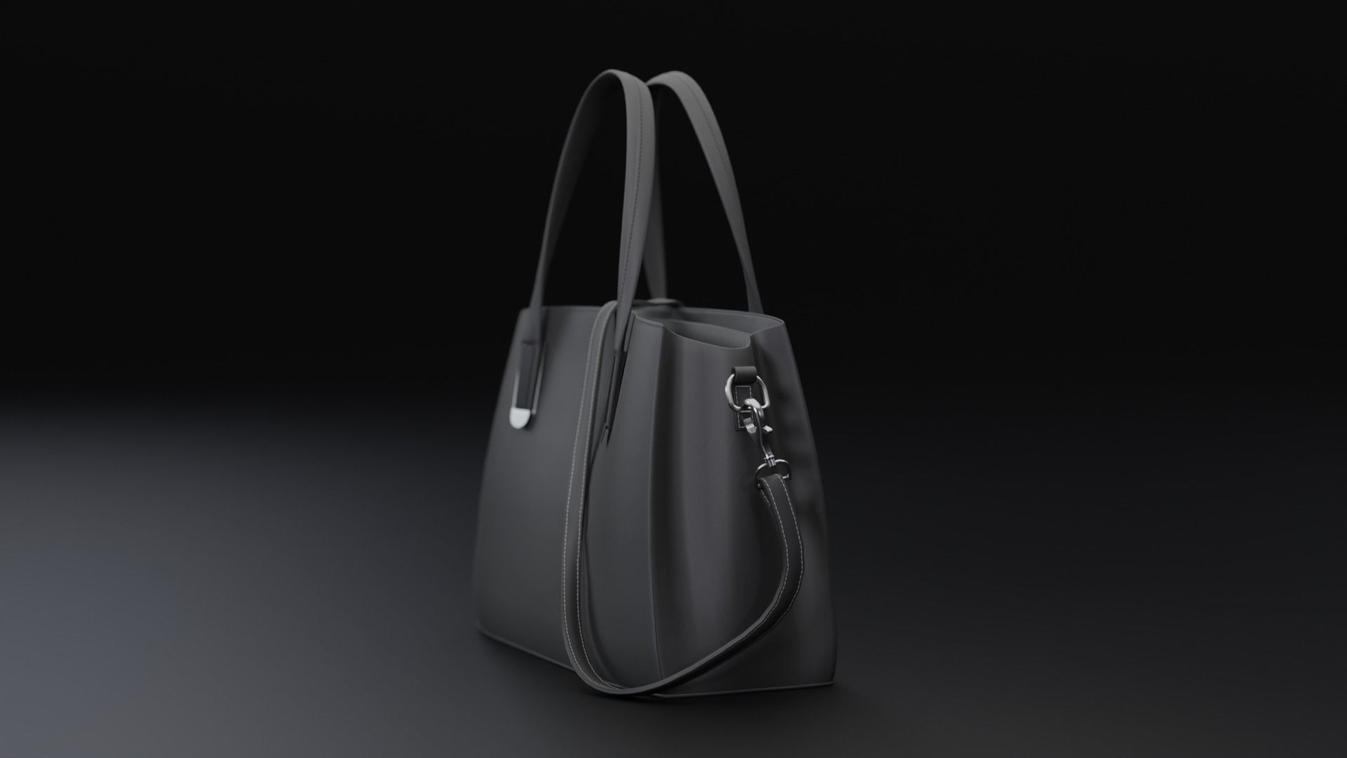 Ladies handbag - Low Poly  Low-poly 3D model_4