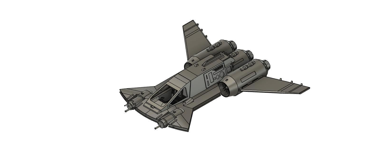 Mandalorian  Pirate Snub Fighter 3D print model_13