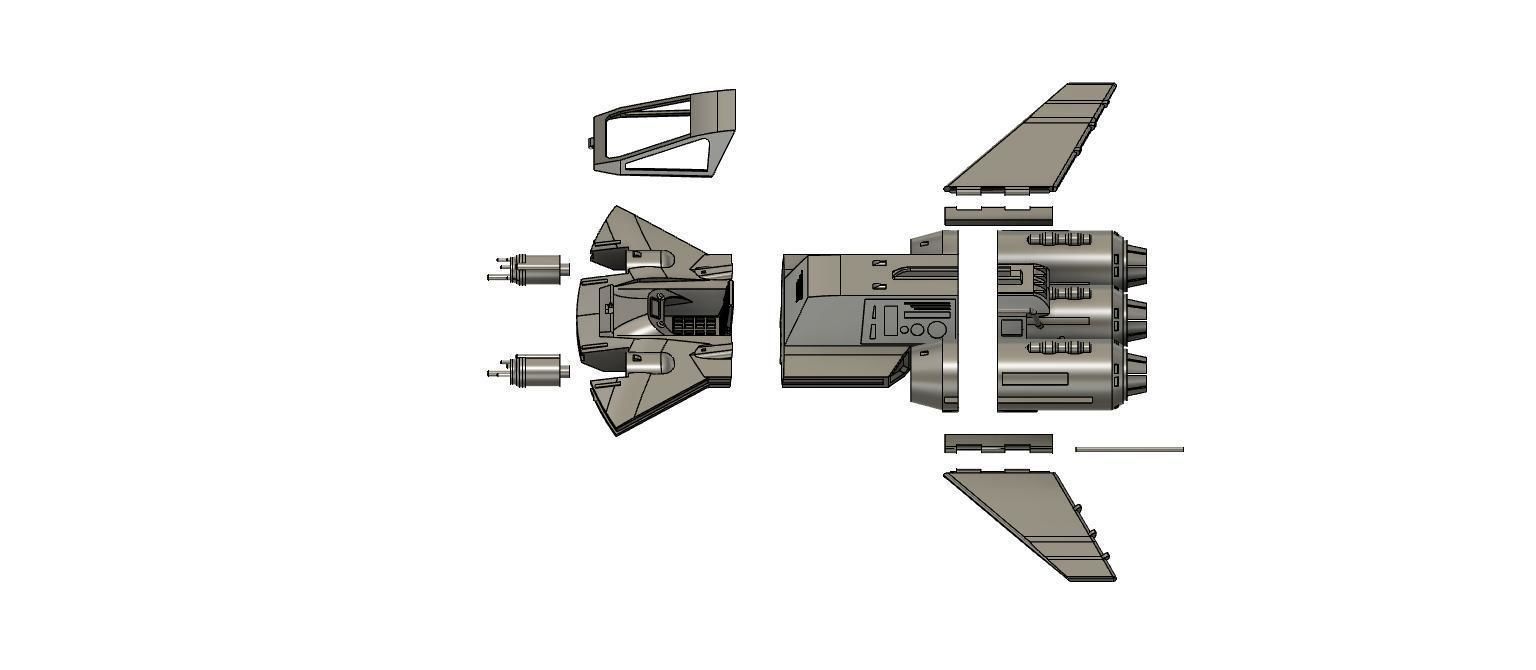 Mandalorian  Pirate Snub Fighter 3D print model_18