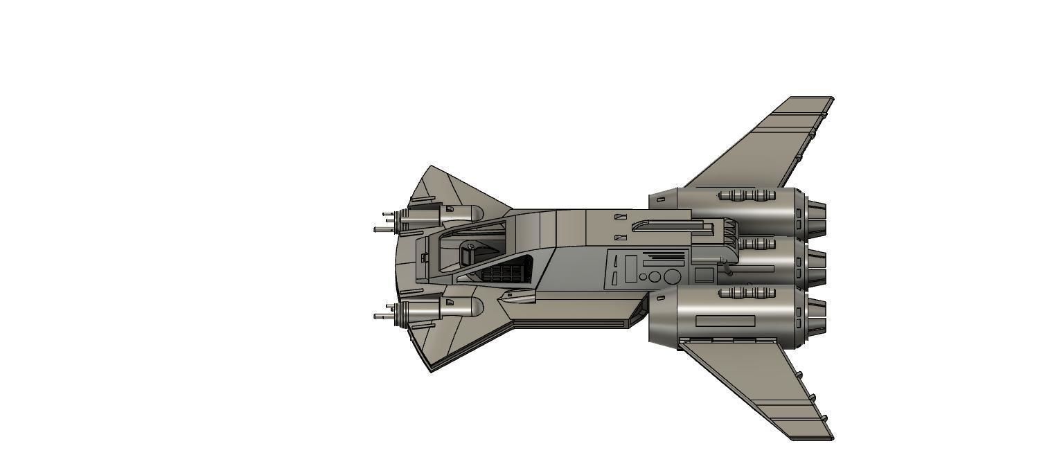 Mandalorian  Pirate Snub Fighter 3D print model_14