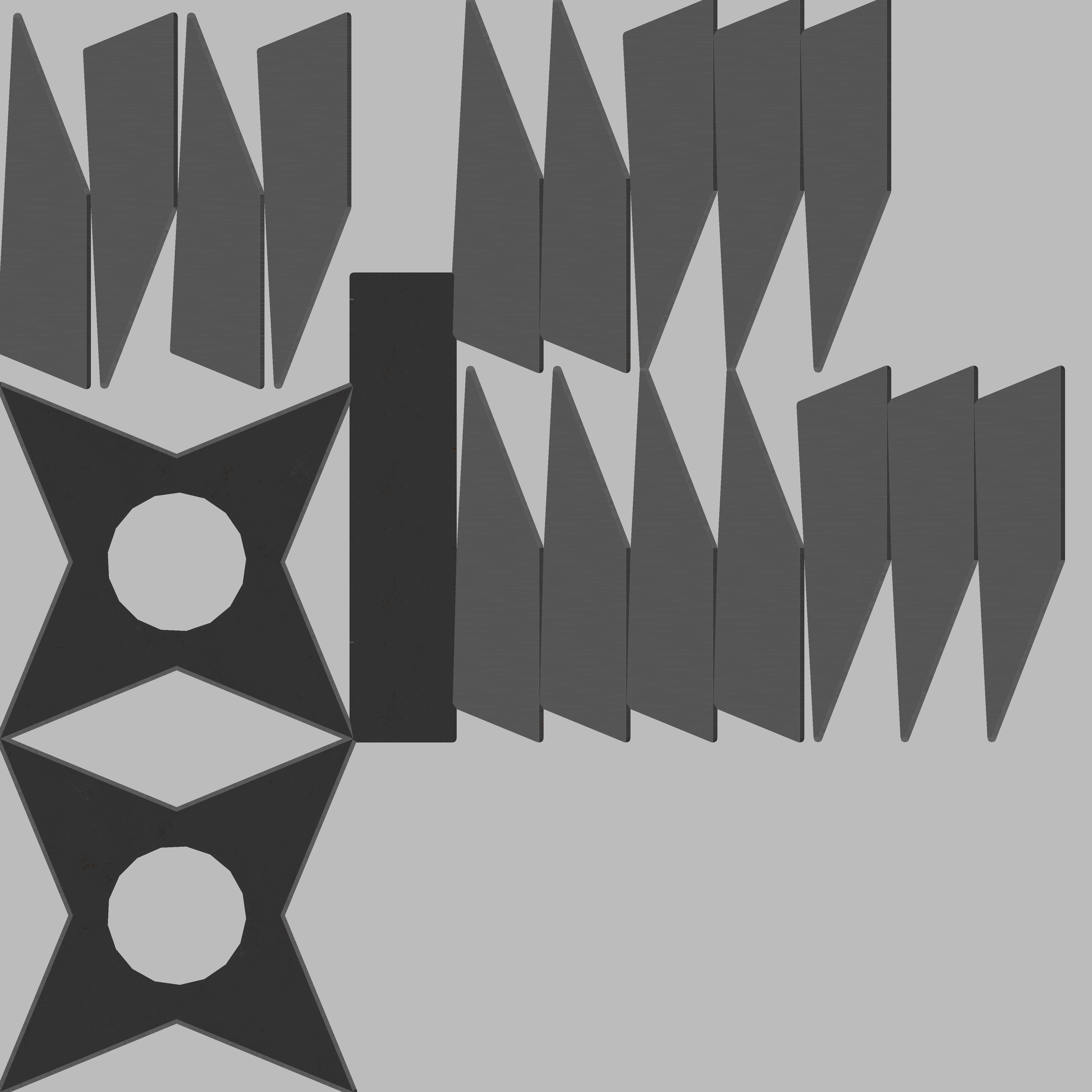 Shuriken Low-poly 3D model_2