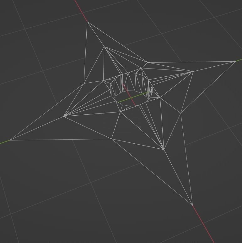 Shuriken Low-poly 3D model_1