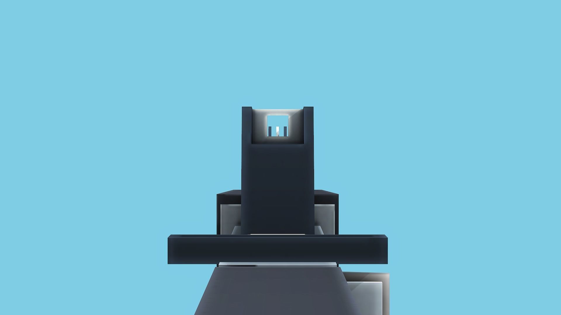 Blocky Stylized M4A1 Assault Rifle - Low Poly Game Ready Low-poly 3D model_9