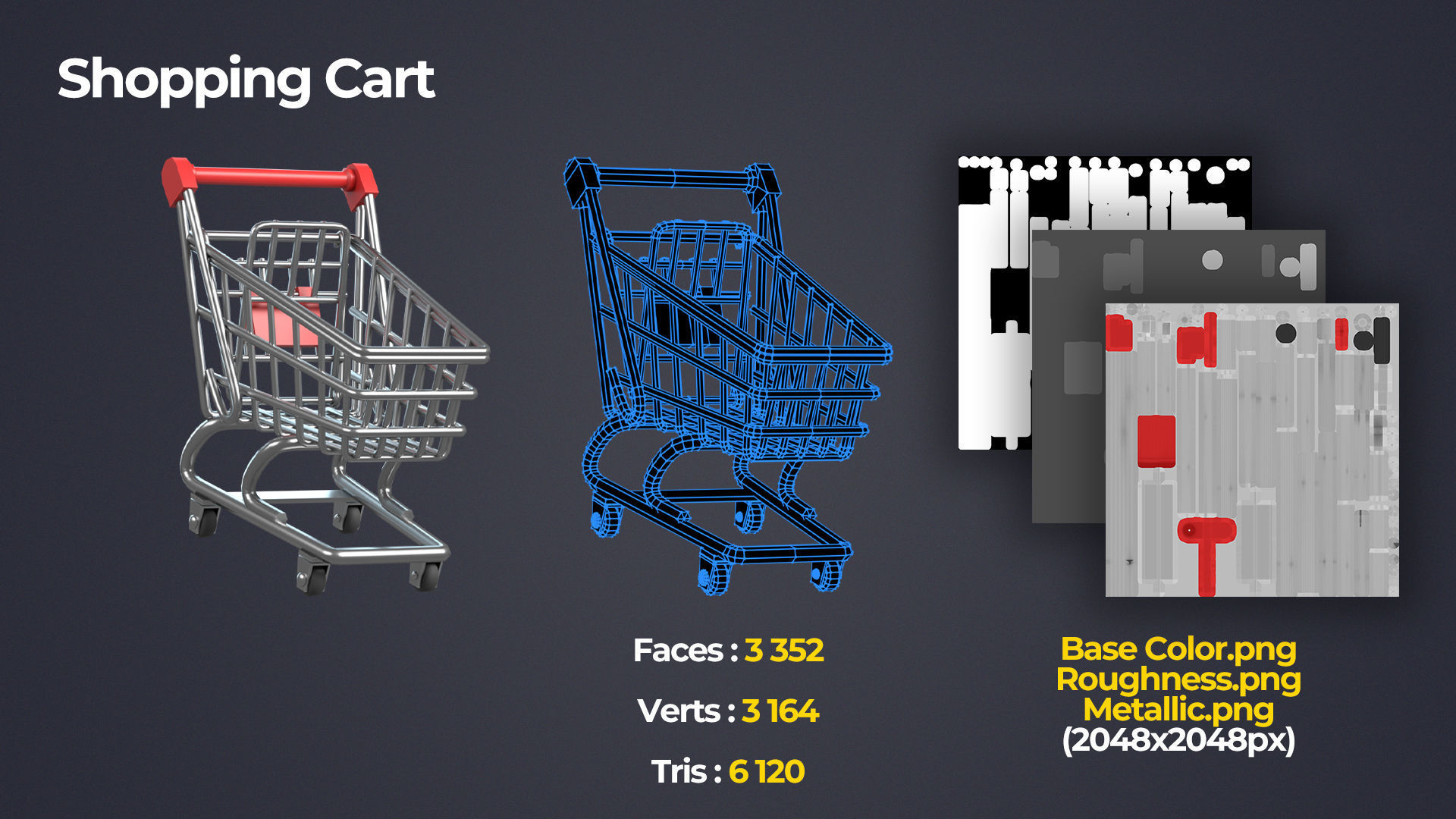 Shopping Pack Low-poly 3D model_7