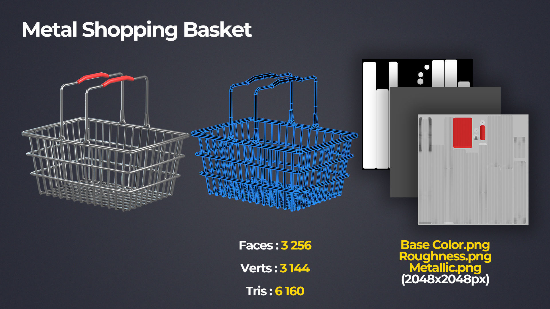 Shopping Pack Low-poly 3D model_3