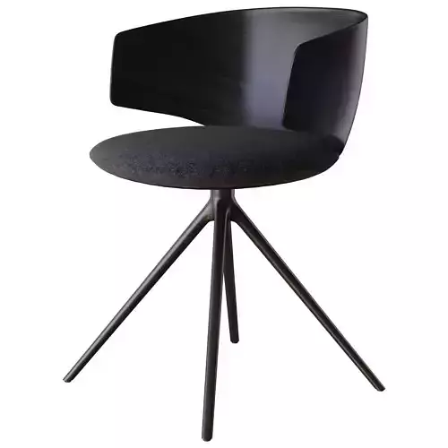 chair universal collection wooden backrest by mdf italia 3D model