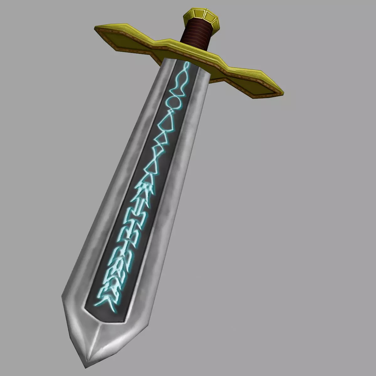 Fantasy Broadsword Free low-poly 3D model