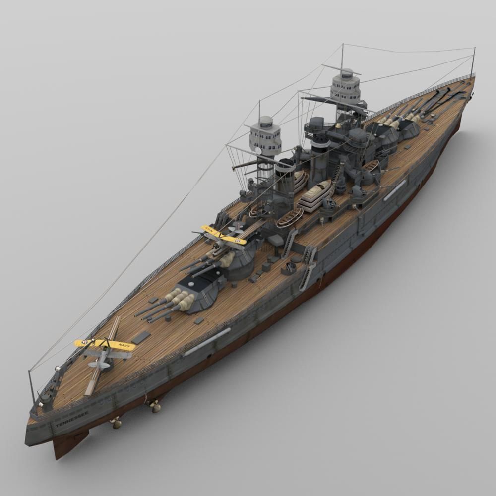USS Tennessee in obj format 3D model_4