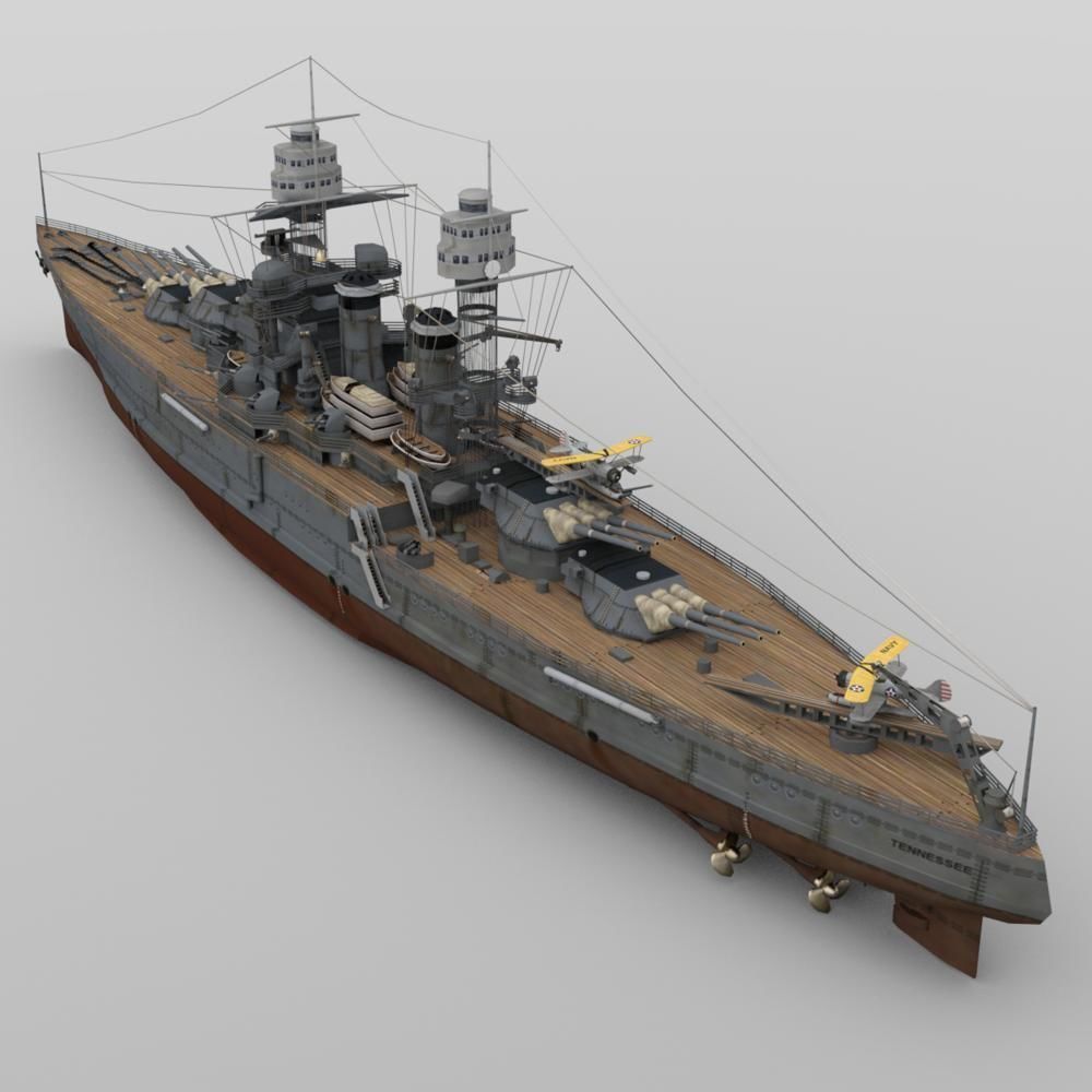 USS Tennessee in obj format 3D model_2