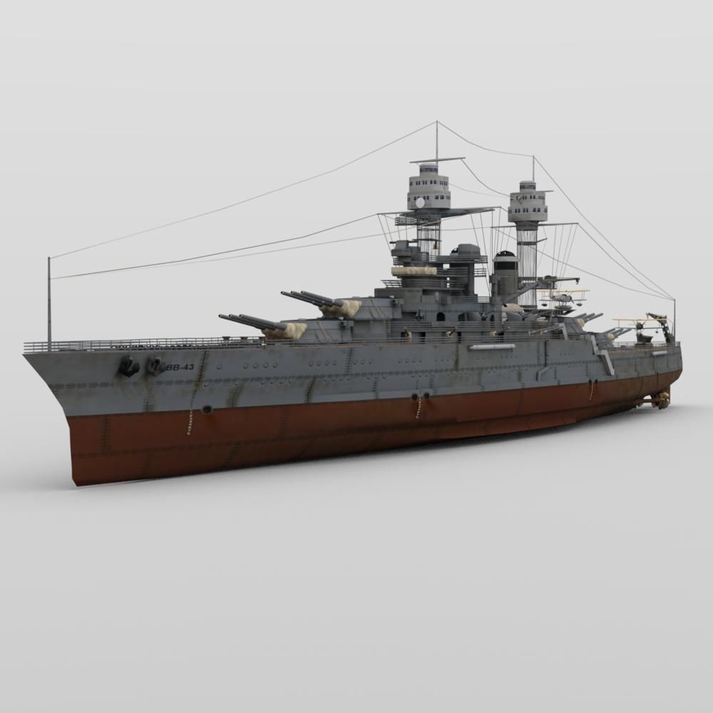 USS Tennessee in obj format 3D model_1