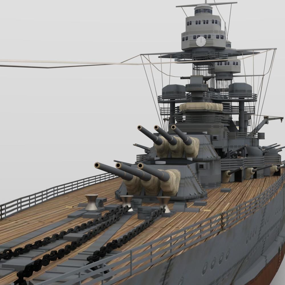 USS Tennessee in obj format 3D model_5