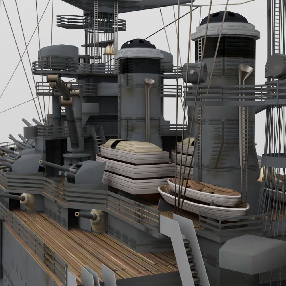 USS Tennessee in obj format 3D model_6