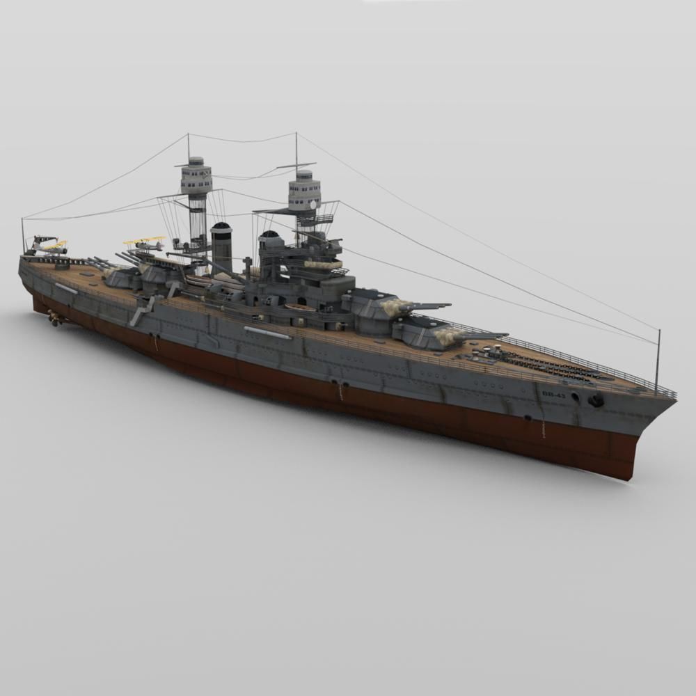 USS Tennessee in obj format 3D model_3