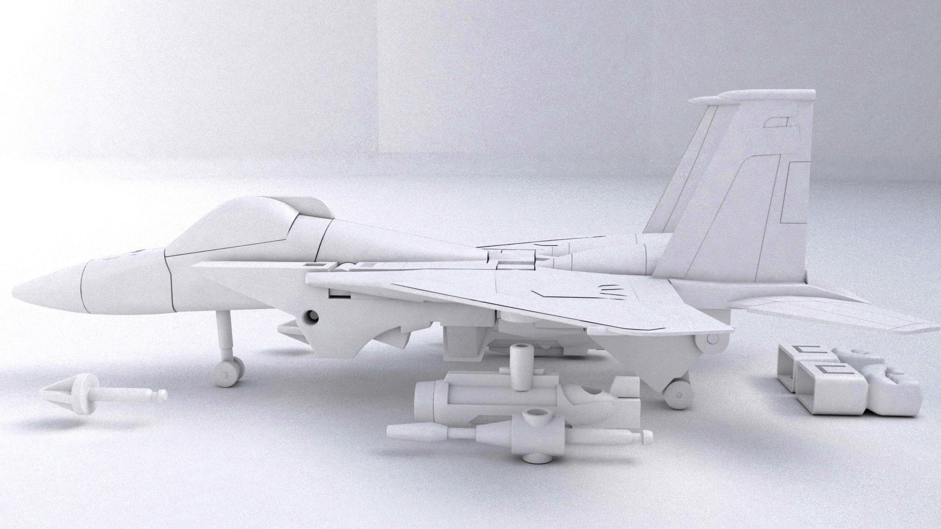 Starscream g1 vintage toy  3D model_3