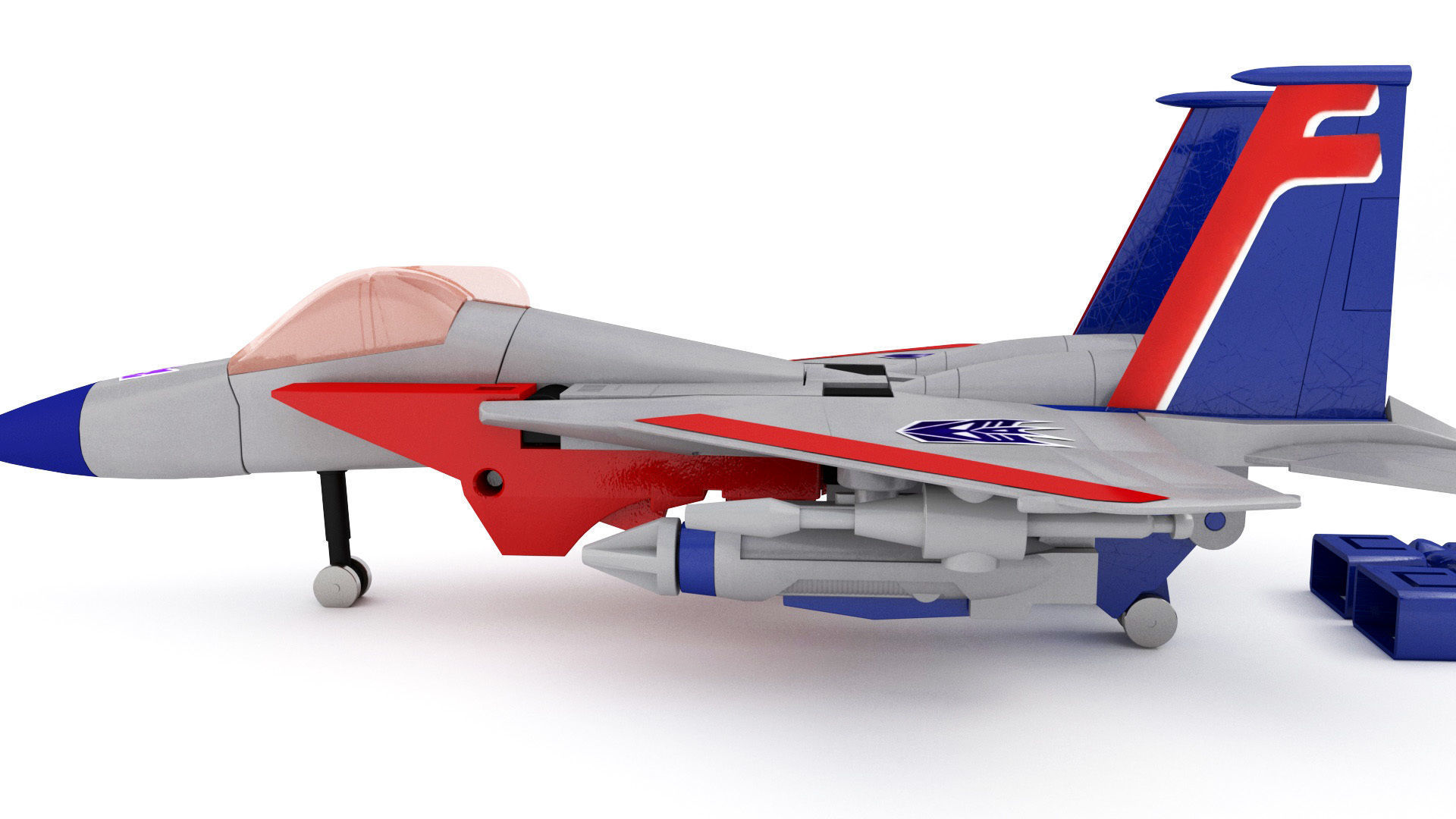 Starscream g1 vintage toy  3D model_2