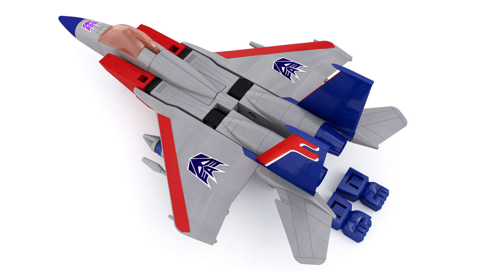 Starscream g1 vintage toy  3D model_4