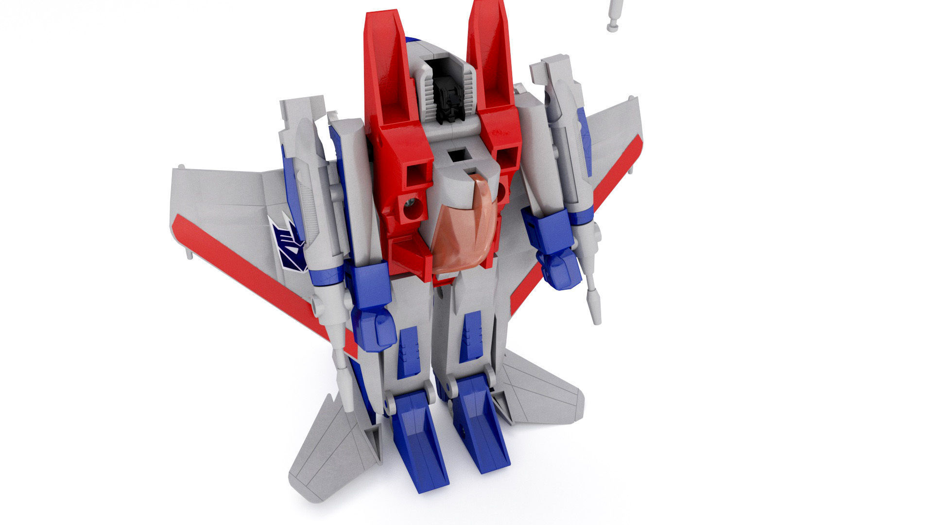 Starscream g1 vintage toy  3D model_12