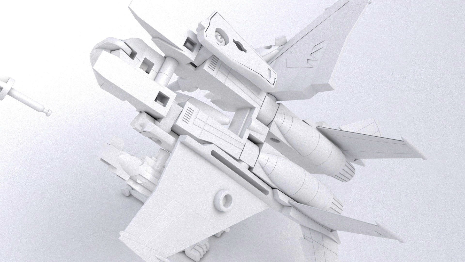 Starscream g1 vintage toy  3D model_17