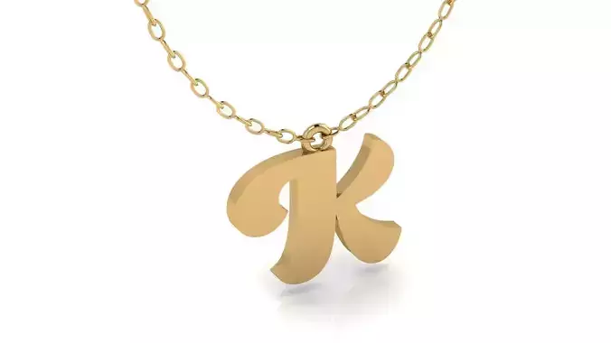 Alphabet Pendant K