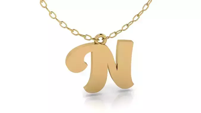 Alphabet Pendant N