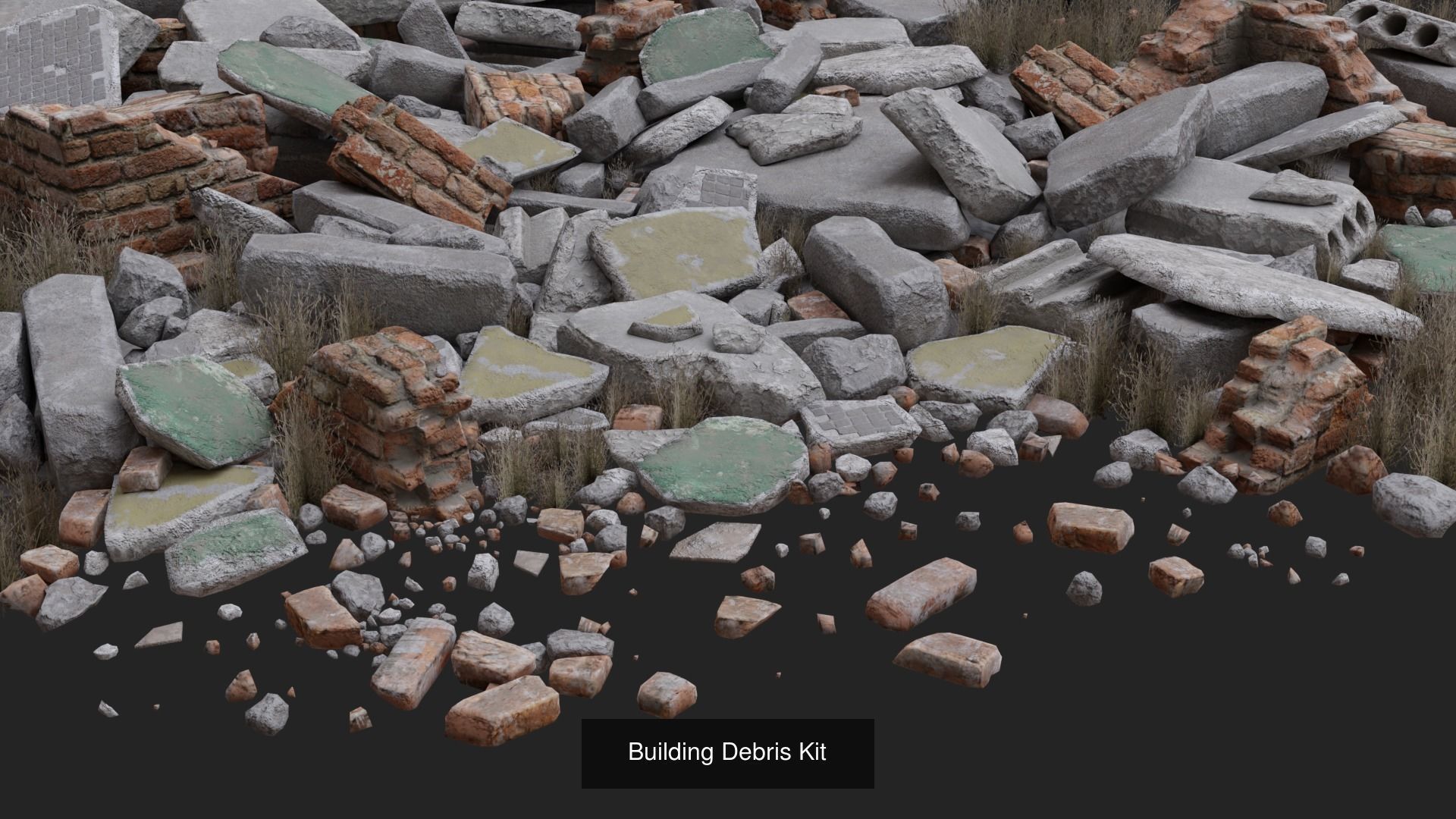 Building Debris and Trash Props 3D Model Collection_2