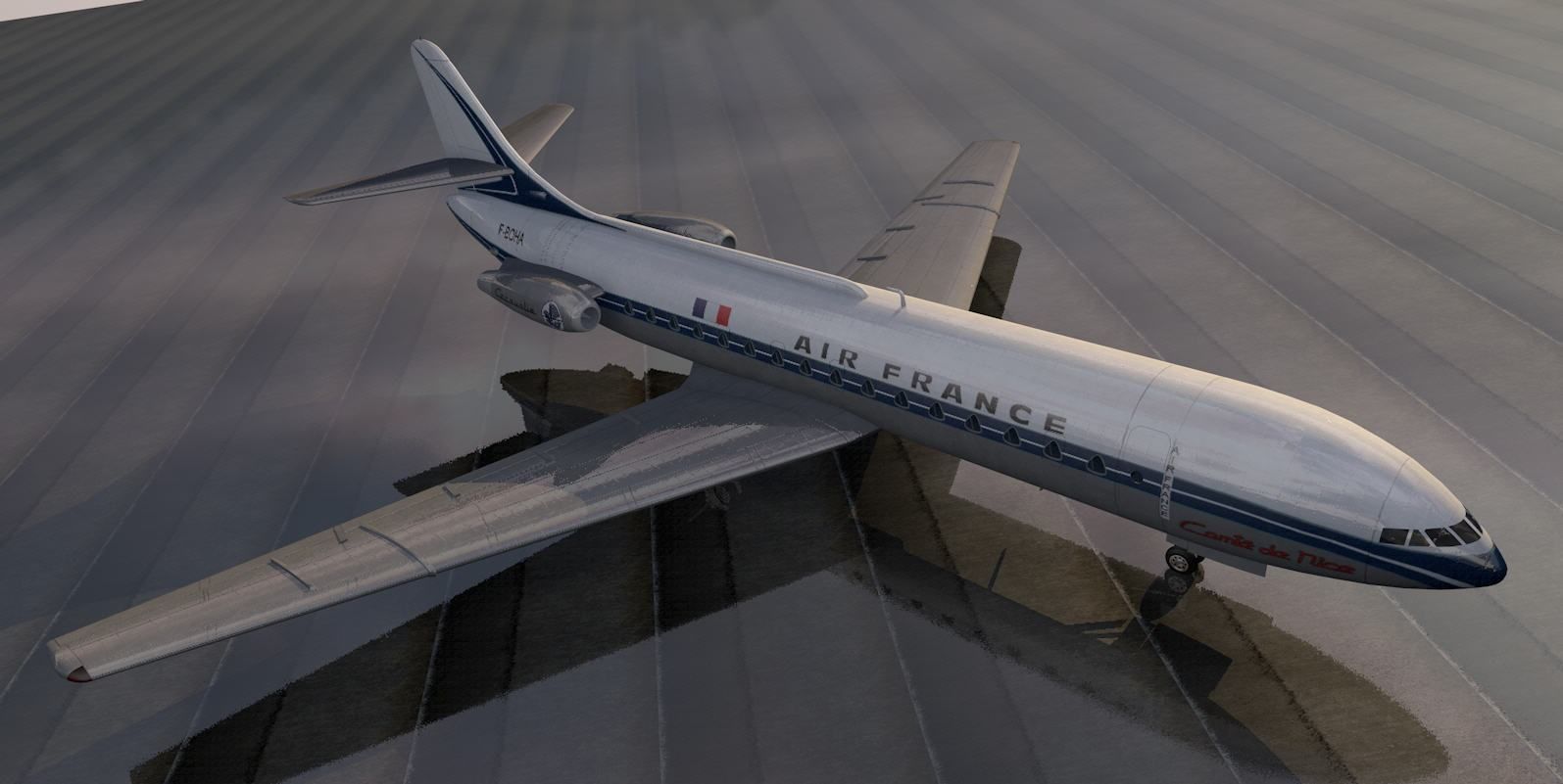 Sud Aviation SE-210 Caravelle III 3D model_5