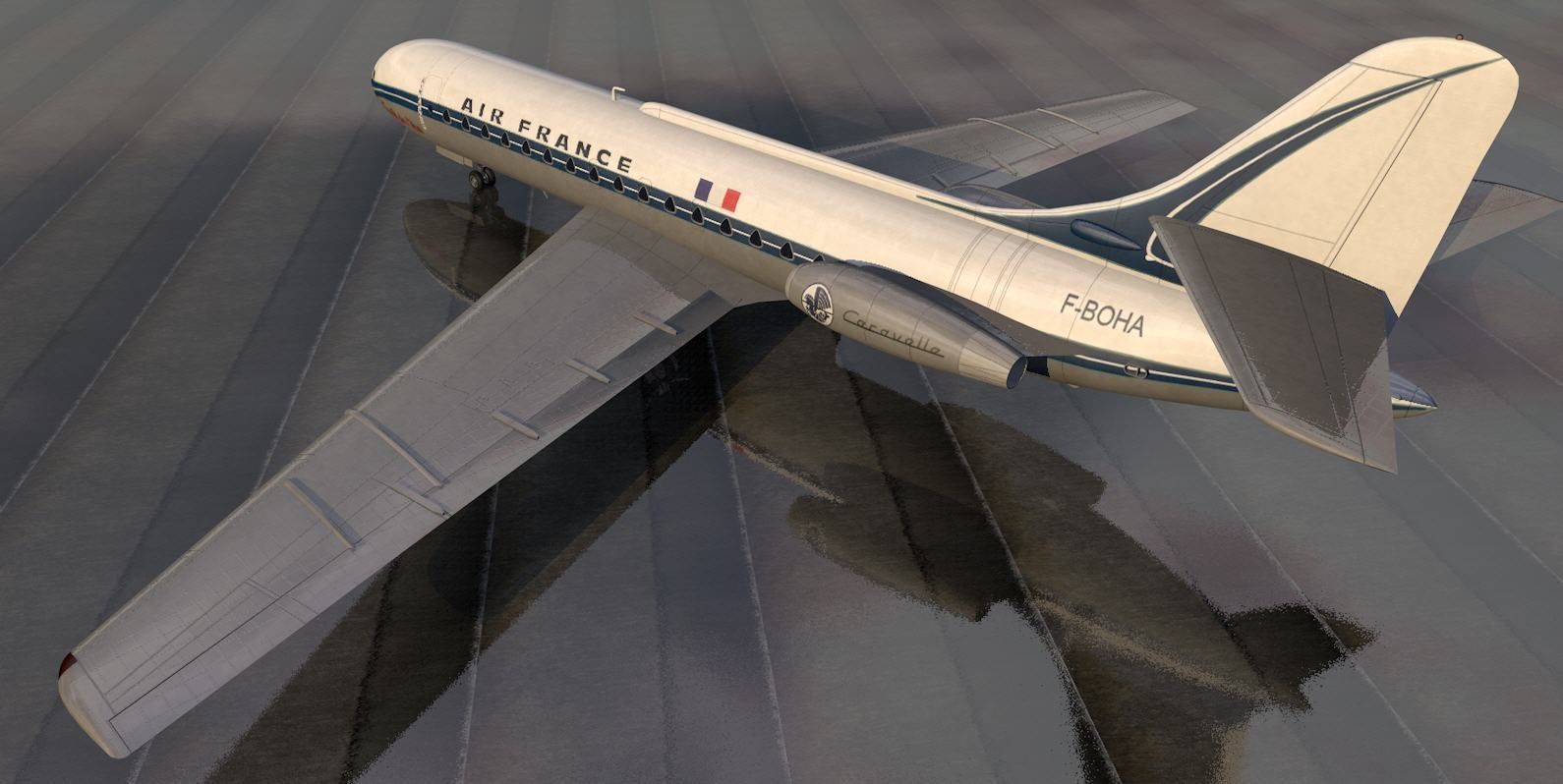 Sud Aviation SE-210 Caravelle III 3D model_1