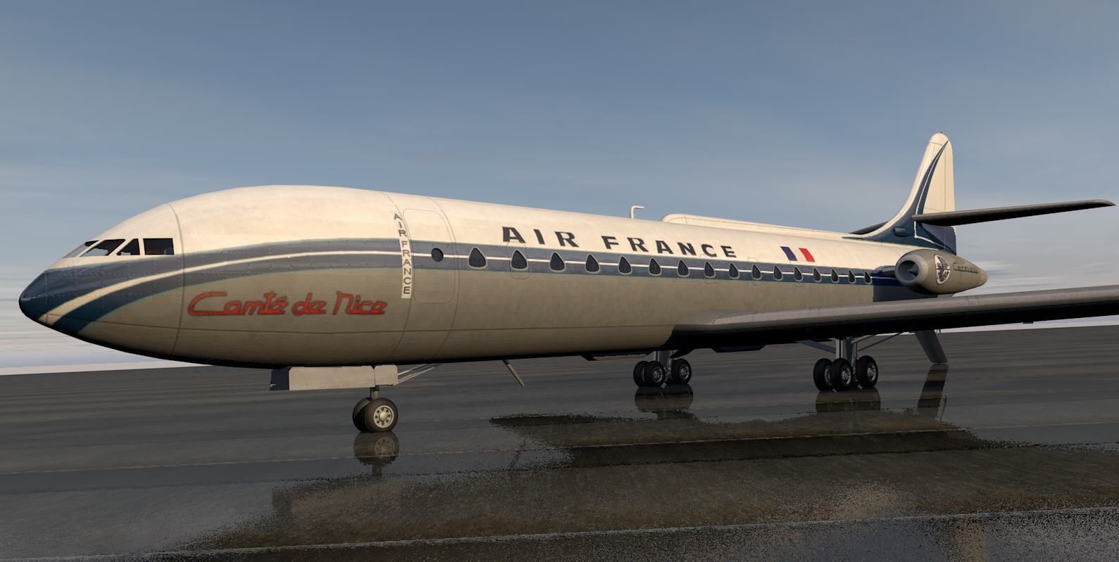 Sud Aviation SE-210 Caravelle III 3D model_7