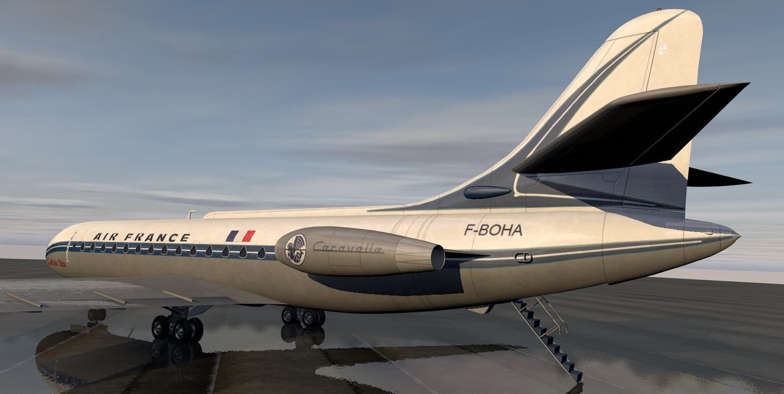 Sud Aviation SE-210 Caravelle III 3D model_6