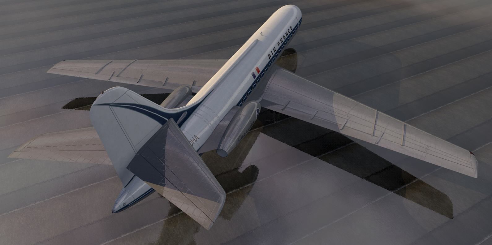 Sud Aviation SE-210 Caravelle III 3D model_4