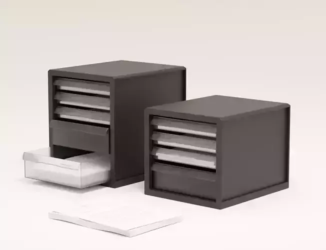 Low-Poly Desktop Drawer Sorter 