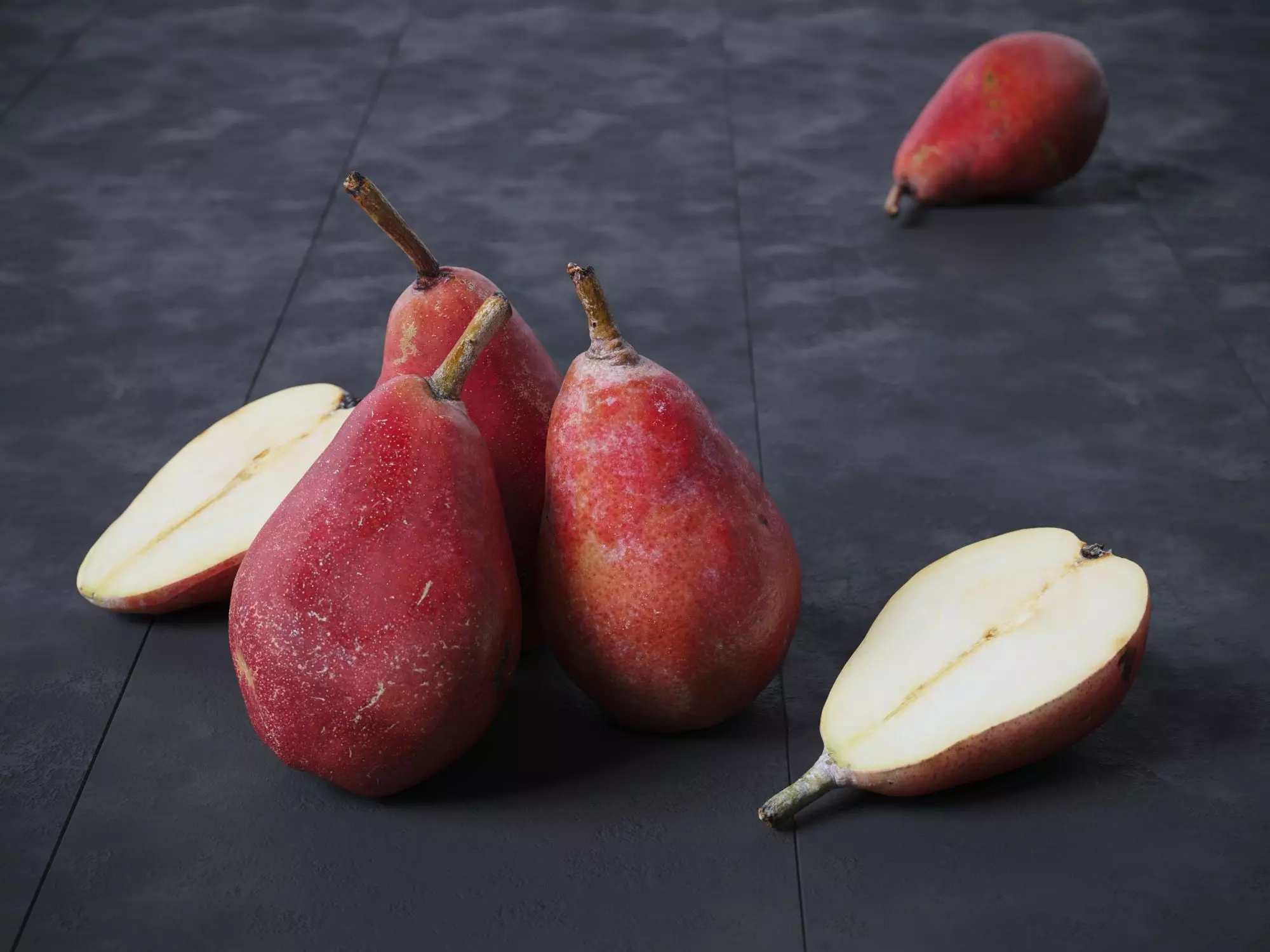 Pears Red 3D model_0
