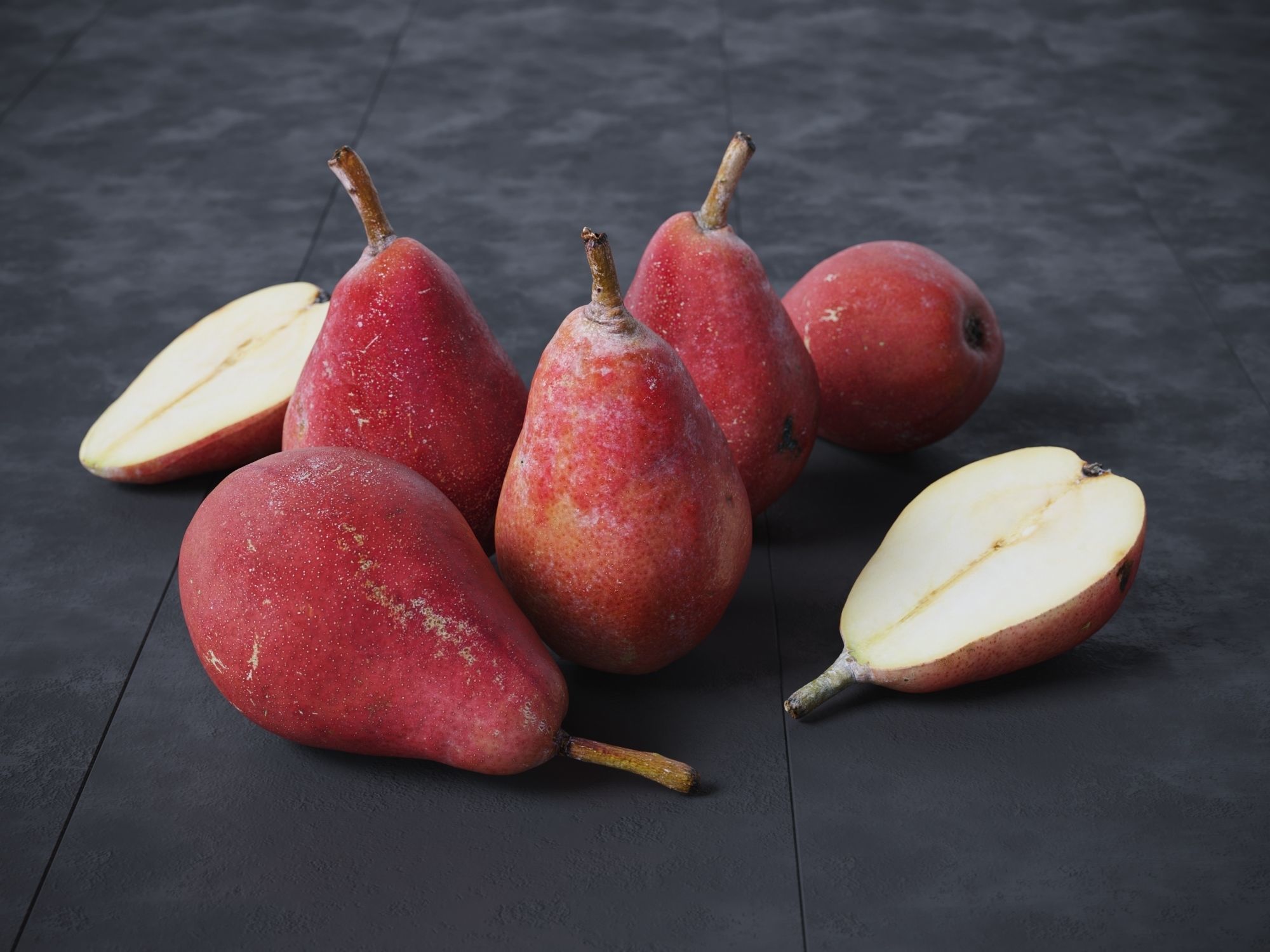 Pears Red 3D model_1