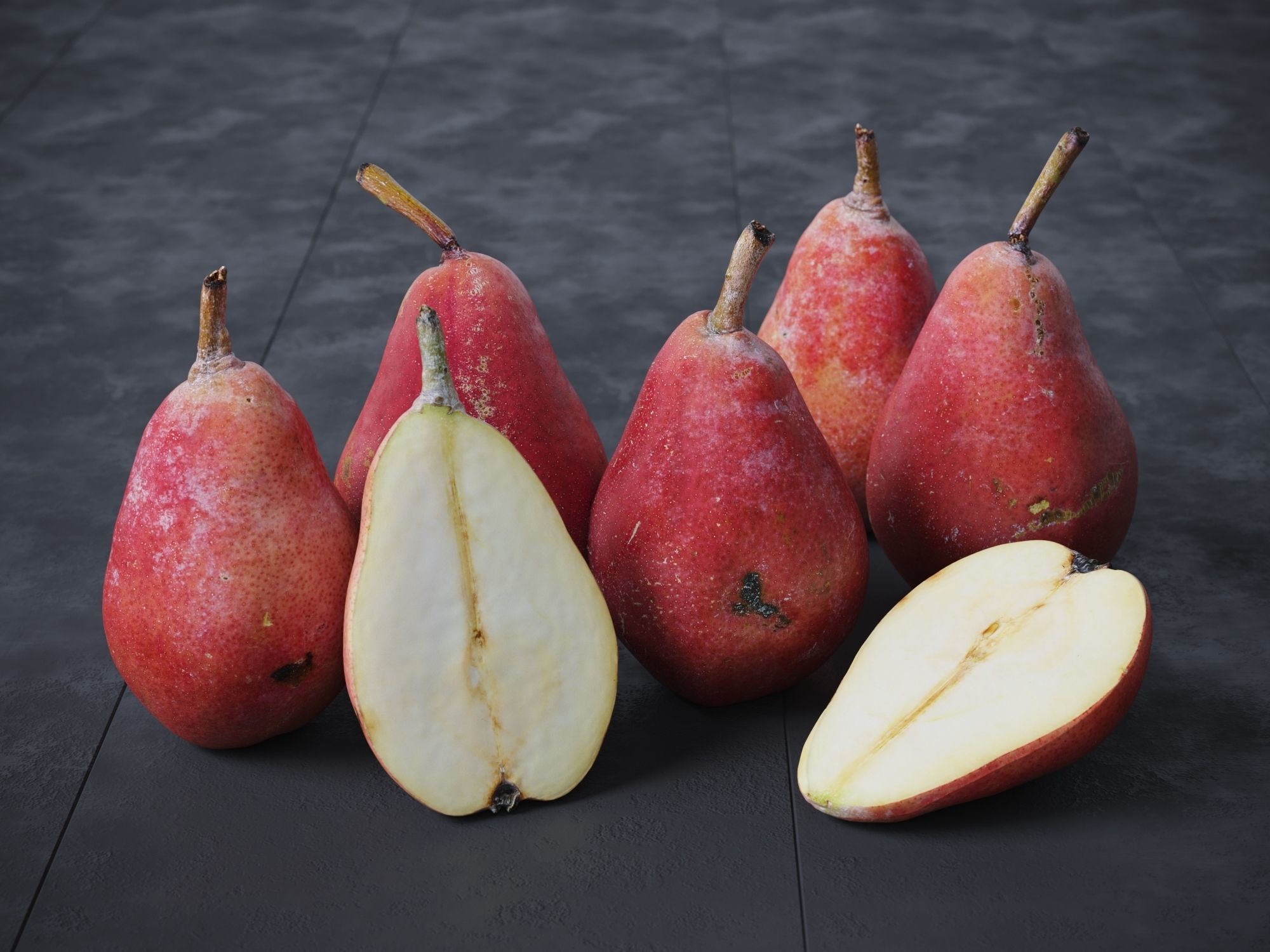 Pears Red 3D model_3