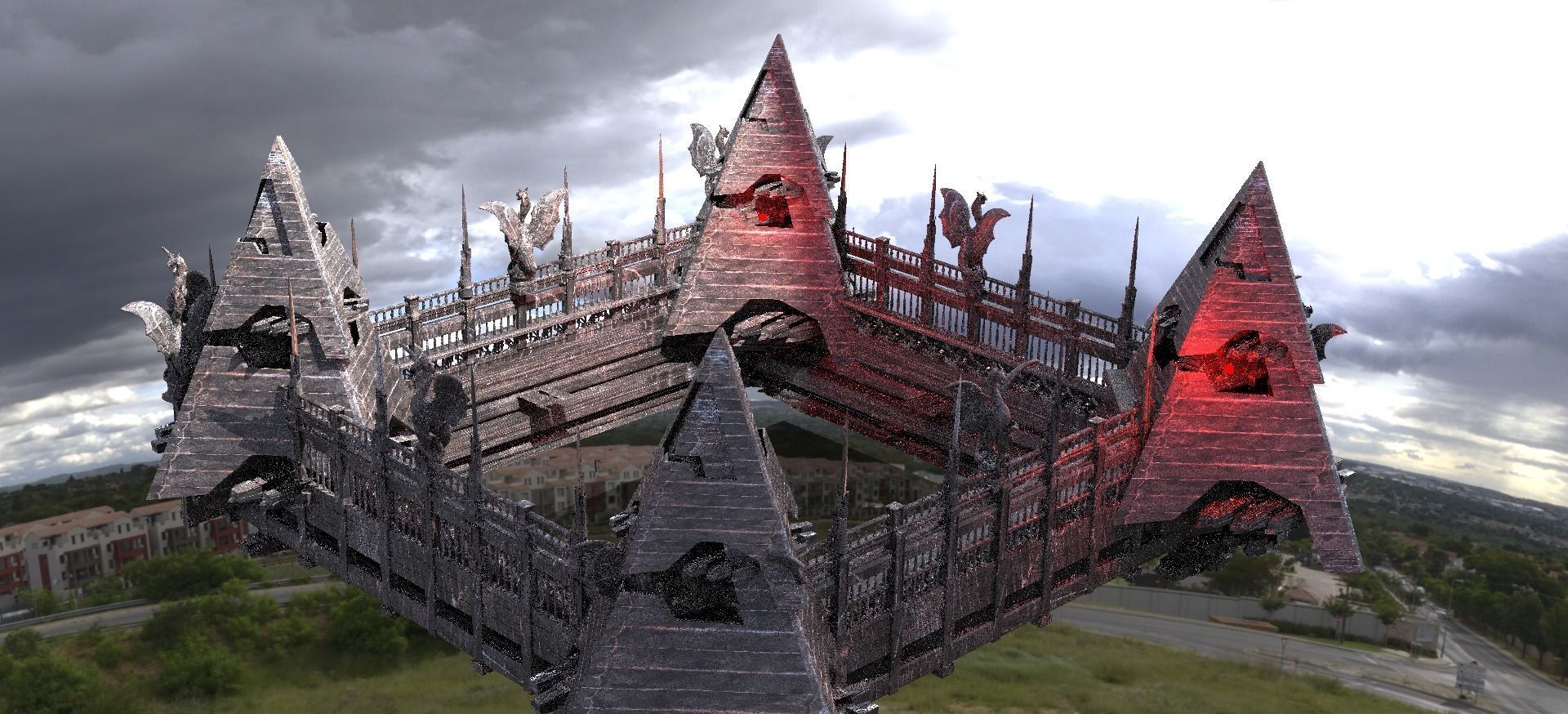 Mordor Fort Arena walls inspired 1 3D model_1