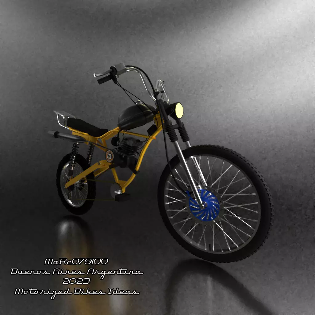 Motorized Bike Yamaha Penta 3D model