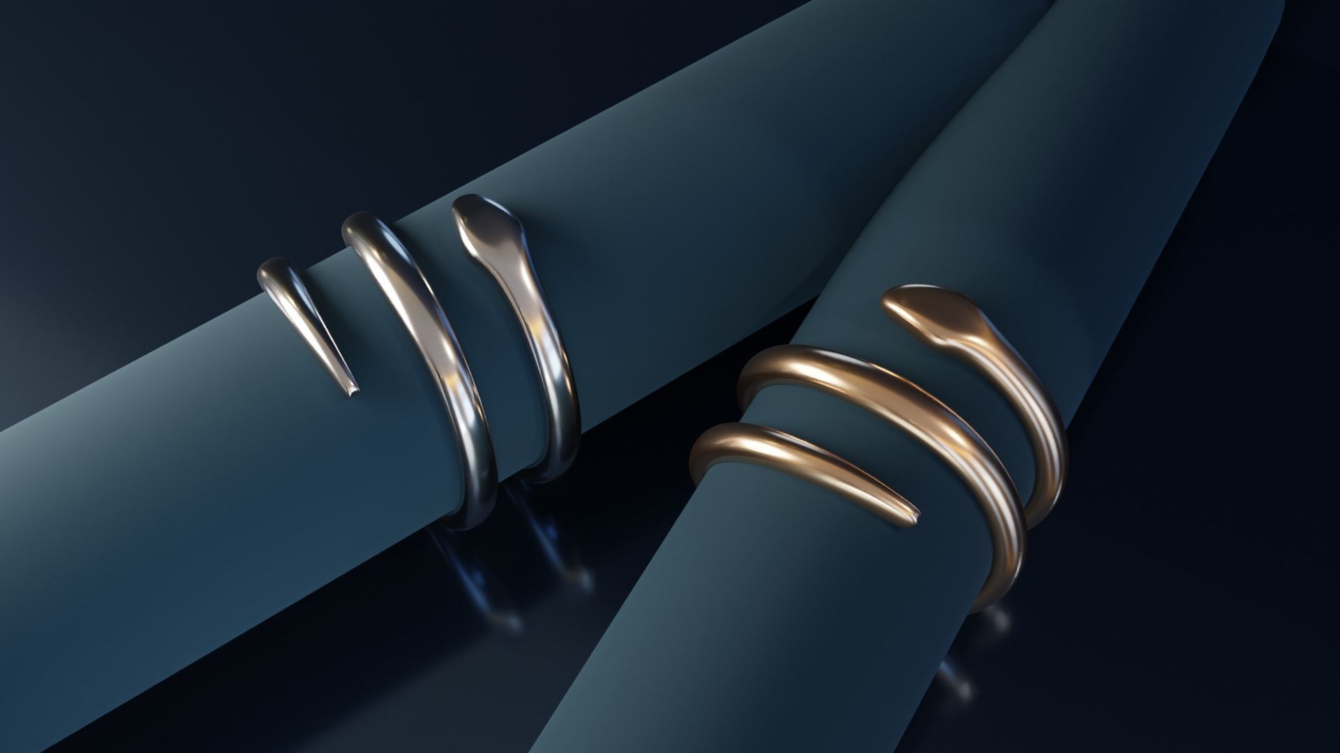 Snake Ring 3D print model_1