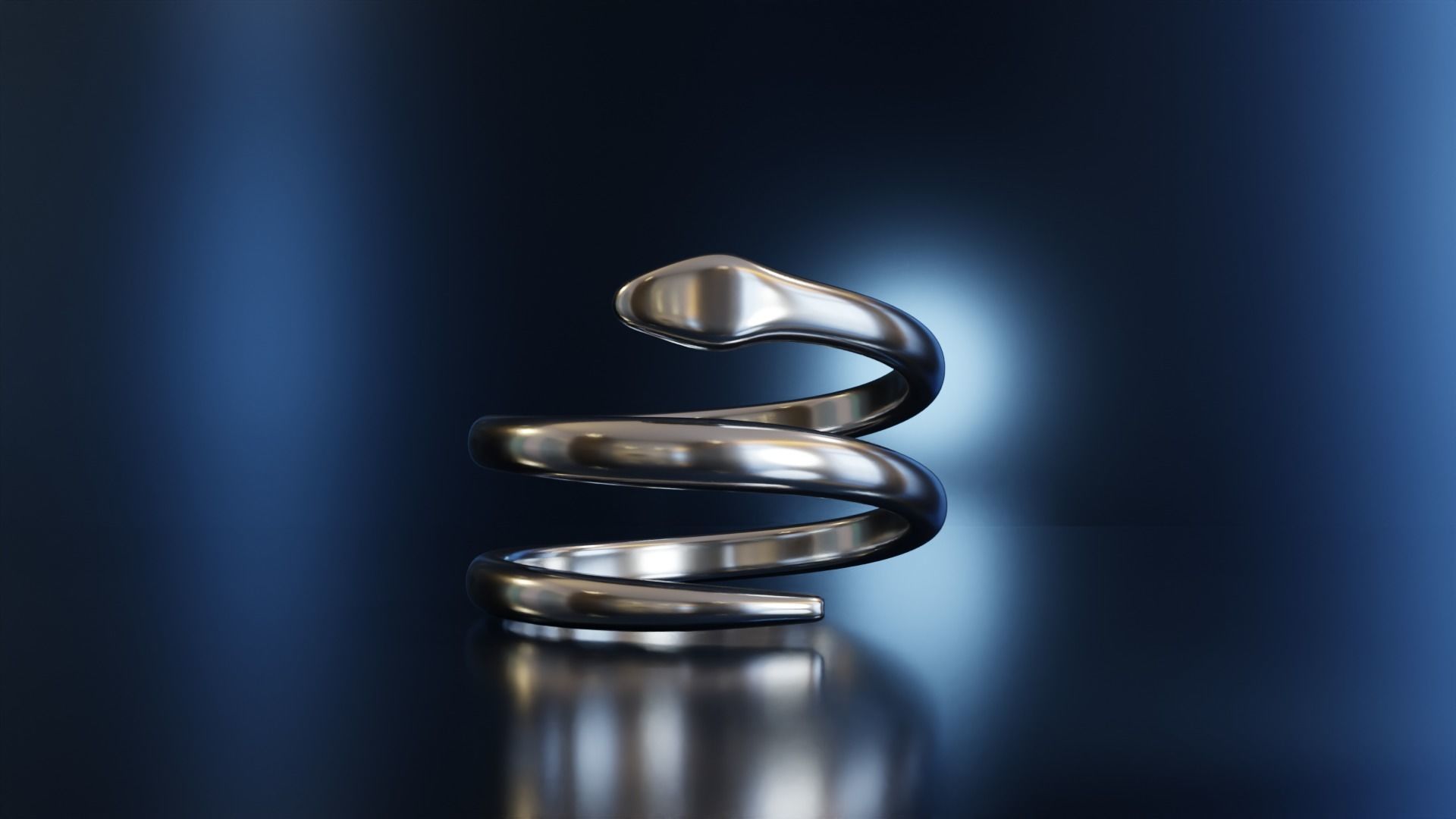 Snake Ring 3D print model_4