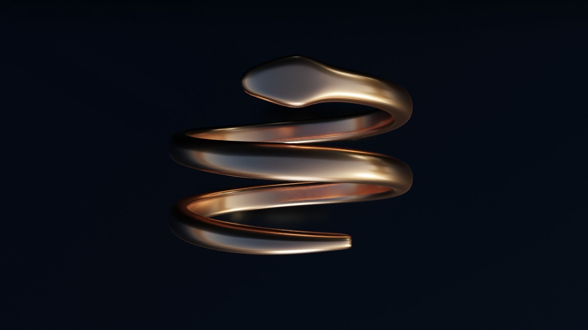 Snake Ring 3D print model_6