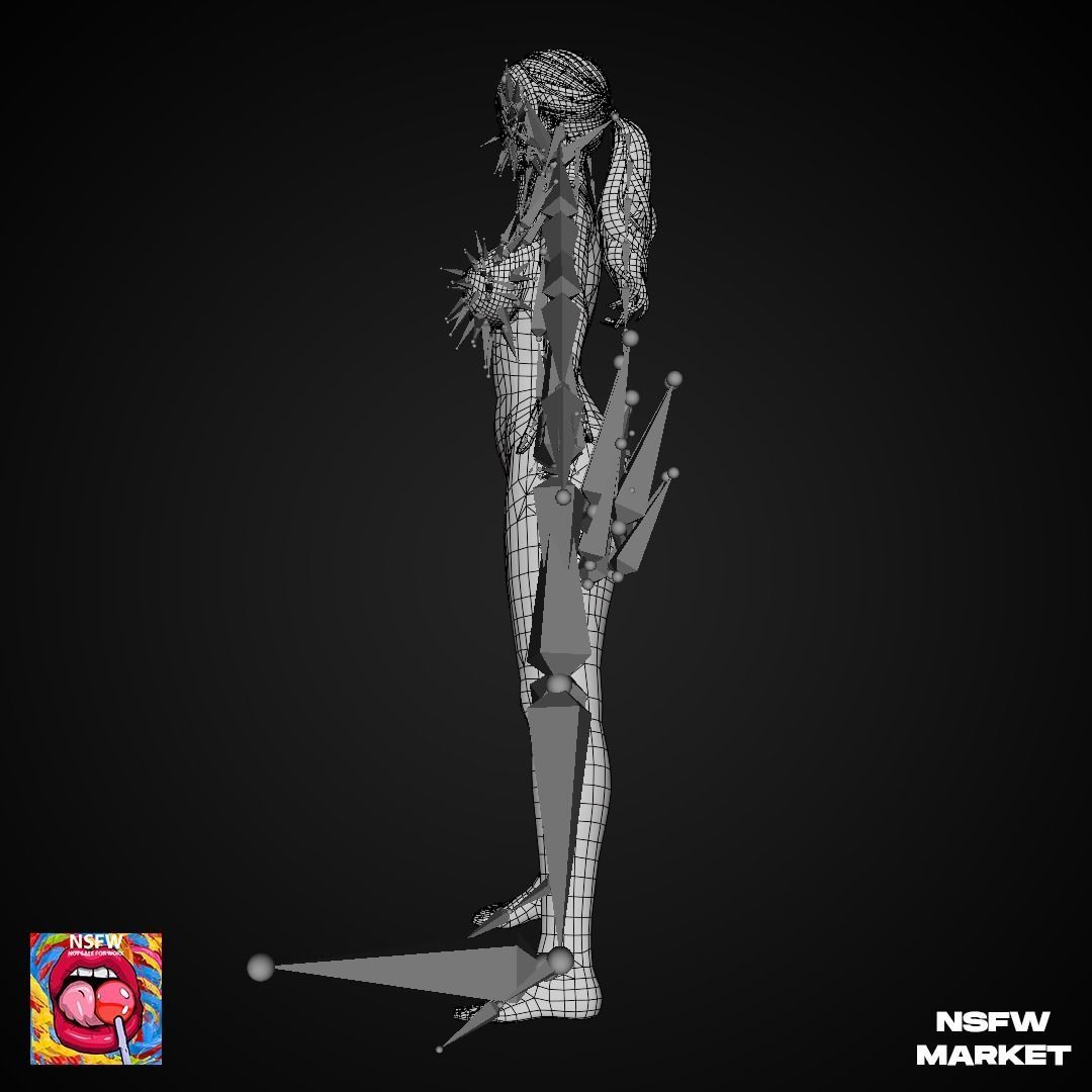 EXCLUSIVE EDITION RIGGED CHARACTER SAYURI Low-poly 3D model_21