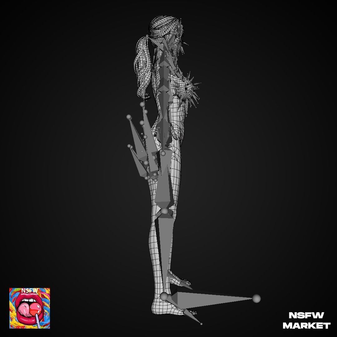 EXCLUSIVE EDITION RIGGED CHARACTER SAYURI Low-poly 3D model_20