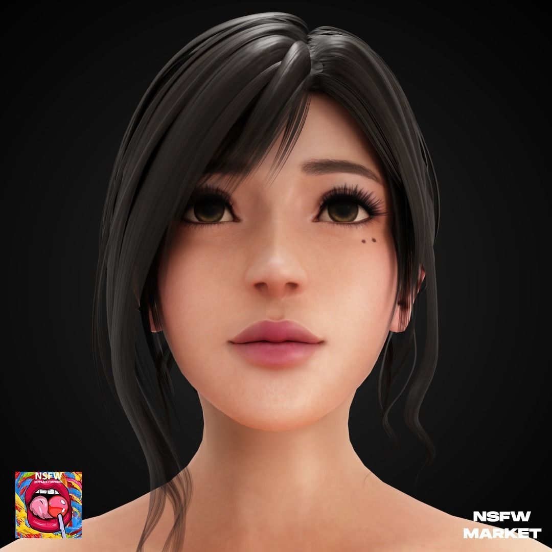 EXCLUSIVE EDITION RIGGED CHARACTER SAYURI Low-poly 3D model_2